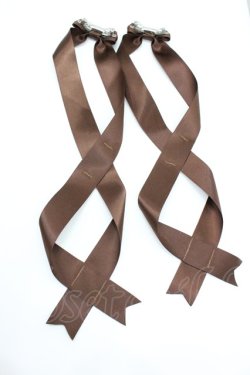 画像2: LOTUS ribbon / ツインリボンバレッタ  ブラウン I-26-01-26-094-EL-AC-SA-ZI