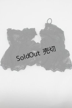 画像2: GOTHPUNKその他(買取対象外) / レースショートグローブ  黒 I-26-01-26-001-PU-ZA-HR-ZI