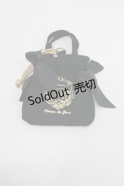 画像1: Maison de FLEUR / クロミダブルリボントートバッグチャーム  黒Ｘゴールド I-26-01-26-106-LO-BG-SA-ZI