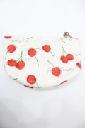 Jane Marple / Skipping cherriesポーチ  白ｘ赤 I-26-01-26-108-JM-ZA-SA-ZI