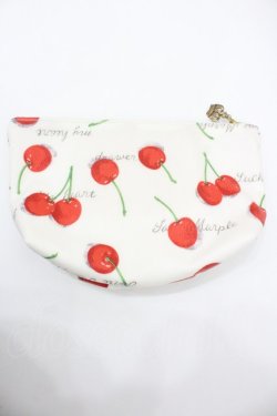 画像1: Jane Marple / Skipping cherriesポーチ  白ｘ赤 I-26-01-26-108-JM-ZA-SA-ZI