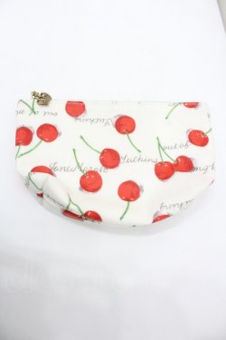 画像2: Jane Marple / Skipping cherriesポーチ  白ｘ赤 I-26-01-26-108-JM-ZA-SA-ZI