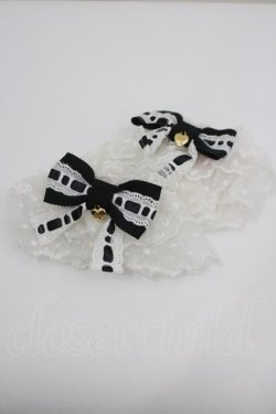 画像1: Angelic Pretty / おめかしはしごレースお袖とめ  白ｘ黒 I-26-01-26-021-AP-ZA-SA-ZI