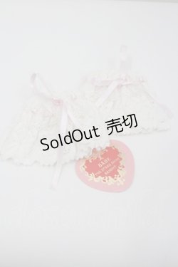 画像1: BABY,THE STARS SHINE BRIGHT / トーションレースお袖とめII  白Ｘピンク I-26-01-26-022-BA-ZA-SA-ZI