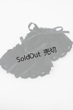 画像1: BABY,THE STARS SHINE BRIGHT / トーションレースお袖とめ  黒 I-26-01-26-023-BA-ZA-SA-ZI