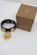 画像1: Q-pot. / ハートロック・パドロックレザーブレスレット  黒Ｘゴールド I-26-01-26-028-QP-AC-SA-ZI (1)