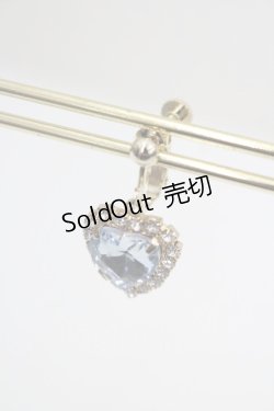 画像1: RoseMarie seoir / ハートビジューイヤリング  サックス I-26-01-26-032-LO-AC-SA-ZI