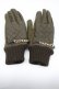 画像1: axes femme / チェーンデザイン手袋  カーキＸブラウン I-26-01-26-004-AX-ZA-SA-ZI (1)