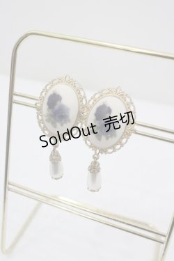 画像1: an another angelus / ローズカボションパールイヤリング  ブルー I-26-01-26-034-CA-AC-SA-ZI