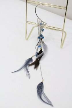 画像2: GOTHPUNKその他(買取対象外) / クロス羽根チェーンイヤーカフス  シルバーｘ青ｘブラウン I-26-01-26-037-PU-AC-SA-ZI