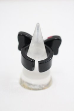 画像2: Angelic Pretty / ブリティッシュリボンリング  黒 I-26-01-26-045-AP-AC-SA-ZI
