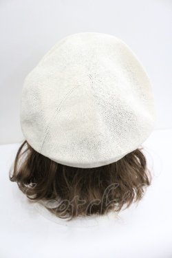 画像3: MILK / ロゴ刺繍ベレー  白X黒 I-26-01-27-030-ML-AC-SA-ZI