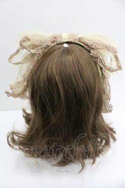 画像2: Hoshibako Works / 人形風オーガンジーリボンカチューシャ  イエローＸゴールド I-26-01-27-034-LO-AC-SA-ZI