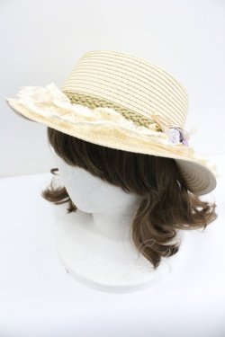 画像1: axes femme / 巻きバラレースカンカン帽  アイボリー I-26-01-27-036-AX-AC-SA-ZI