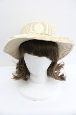 画像2: axes femme / 巻きバラレースカンカン帽  アイボリー I-26-01-27-036-AX-AC-SA-ZTK033 (2)