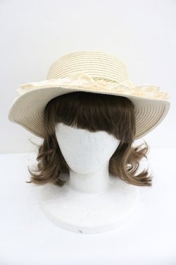 画像2: axes femme / 巻きバラレースカンカン帽  アイボリー I-26-01-27-036-AX-AC-SA-ZI