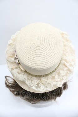 画像3: axes femme / 巻きバラレースカンカン帽  アイボリー I-26-01-27-036-AX-AC-SA-ZI
