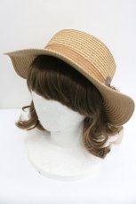 画像1: axes femme / フラワー雑材カンカン帽  ベージュ I-26-01-27-037-AX-AC-SA-ZTK033 (1)