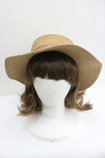 画像2: axes femme / フラワー雑材カンカン帽  ベージュ I-26-01-27-037-AX-AC-SA-ZTK033 (2)