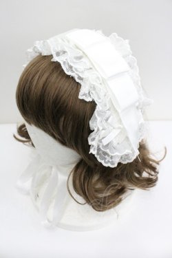 画像1: LOLITAその他(お買取対象外) / リボンヘッドドレス  ホワイト I-26-01-27-042-LO-AC-SA-ZI