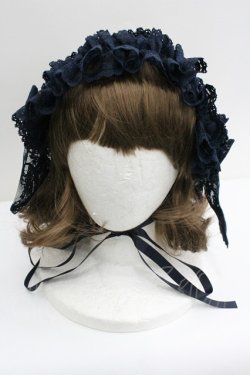 画像2: metamorphose / レースリボンヘッドドレス  ネイビー I-26-01-27-044-ME-AC-SA-ZI