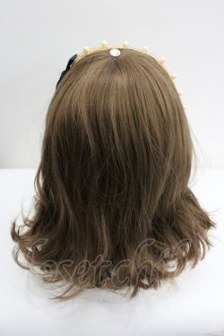 画像3: Emily Temple cute / パールリボン麦わらヘッドドレス  アイボリーＸブラウン I-26-01-27-047-ET-AC-SA-ZI