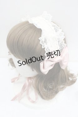 画像1: ALICE and the PIRATES / チュールレースのフローラルヘッドドレス  白Ｘピンク I-26-01-27-052-PA-AC-SA-ZI