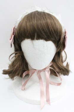 画像2: ALICE and the PIRATES / チュールレースのフローラルヘッドドレス  白Ｘピンク I-26-01-27-052-PA-AC-SA-ZI