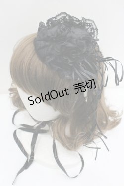画像1: Triple fortune / コサージュヘッドドレス  黒 I-26-01-27-053-EL-AC-HR-ZI
