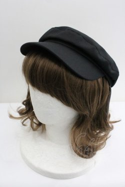 画像1: axes femme / くるみ釦キャスケット  黒 I-26-01-27-006-AX-AC-SA-ZI