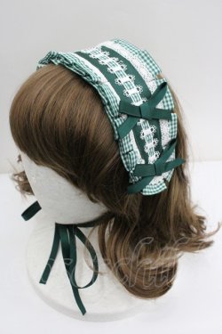 画像1: LOLITAその他(お買取対象外) / ギンガムチェックヘッドドレス  グリーン I-26-01-27-056-LO-AC-SA-ZI