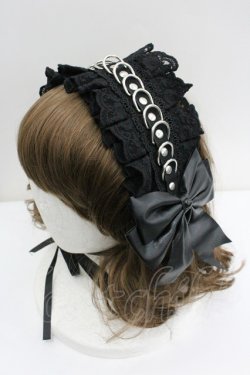 画像1: LOLITAその他(お買取対象外) / 合皮ヘッドドレス  ブラック I-26-01-27-057-LO-AC-SA-ZI