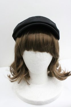 画像2: axes femme / くるみ釦キャスケット  黒 I-26-01-27-006-AX-AC-SA-ZI