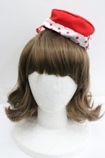 画像1: Angelic Pretty / MilkshakeサーキュラーワンピースSetのハット  赤 I-26-01-27-064-AP-OP-SA-ZTK033 (1)