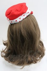 画像2: Angelic Pretty / MilkshakeサーキュラーワンピースSetのハット  赤 I-26-01-27-064-AP-OP-SA-ZTK033 (2)