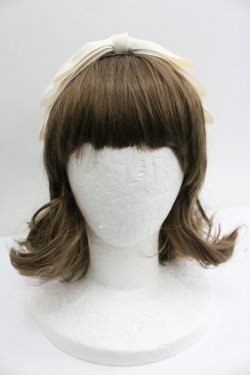 画像2: m petit by misako / NINA'sコラボ AM*NIリボンカチューシャ  生成り I-26-01-27-069-LO-AC-SA-ZI