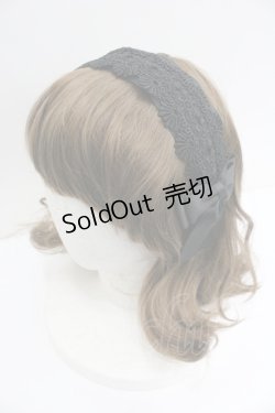 画像1: m petit by misako / レースリボンカチューシャ  黒 I-26-01-27-071-LO-AC-SA-ZI