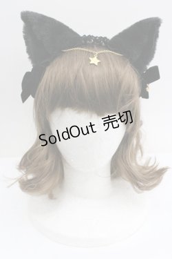 画像1: Angelic Pretty / Milk Catカチューシャ  黒 I-26-01-27-072-AP-AC-SA-ZI