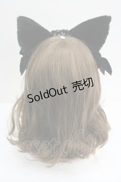 画像2: Angelic Pretty / Milk Catカチューシャ  黒 I-26-01-27-072-AP-AC-SA-ZI