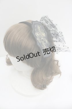 画像1: Angelic Pretty / クロスチュールカチューシャ  黒 I-26-01-27-074-AP-AC-SA-ZI