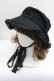 画像1: uf / レースバケットハット  ブラック I-26-01-27-008-EL-AC-SA-ZI (1)