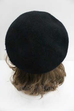 画像3: m petit by misako / AMミニリボンバスクベレー  黒 I-26-01-27-082-LO-AC-SA-ZI