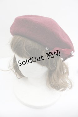 画像1: m petit by misako / AMミニリボンバスクベレー  ボルドー I-26-01-27-083-LO-AC-SA-ZTK037