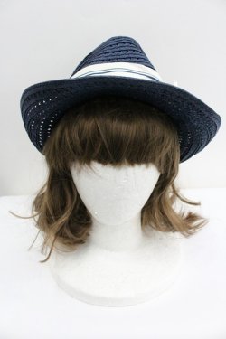 画像2: axes femme / ボーダーリボン麦わらハット  青 I-26-01-27-085-AX-AC-SA-ZI