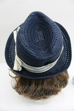 画像3: axes femme / ボーダーリボン麦わらハット  青 I-26-01-27-085-AX-AC-SA-ZI