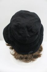 画像3: merry jenny / フリルキャンバスバケットハット  黒 I-26-01-27-090-LO-AC-SA-ZTK037 (3)