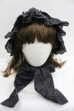 画像2: Victorian maiden / ハーベストレーシーボンネット  黒 I-26-01-27-092-CL-AC-SA-ZI