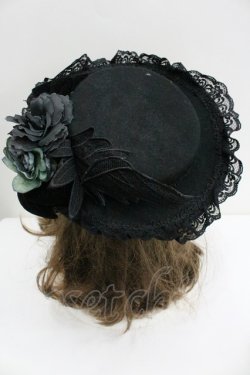 画像3: MR corset / フラワーリボンハット  黒 I-26-01-27-097-PU-AC-SA-ZI