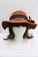 画像2: axes femme / レースリボンハット  オレンジ I-26-01-27-098-AX-AC-SA-ZTK037 (2)