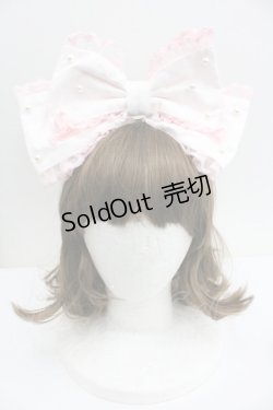 画像1: LOLITAその他(お買取対象外) / パールリボンカチューシャ  白Ｘピンク I-26-01-27-103-LO-AC-SA-ZI